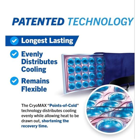 CryoMAX 8-Hour Reusable Cold Pack for Pain & Injury Relief Large Square 12" X 12 - Picture 2 of 8